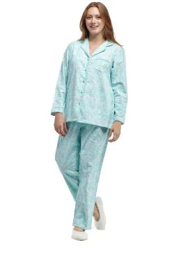 La Cera™ Conjunto De Pijama De Franela Con Estampado Floral Wispy