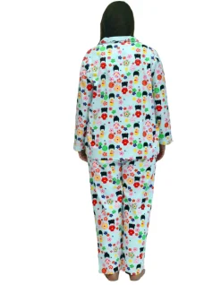 La Cera™ Conjunto De Pijama De Franela De Algodon De Talla Grande La Cera
