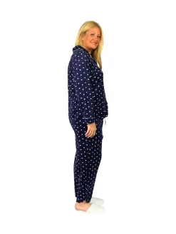 La Cera™ Conjunto De Pijama De Polar Minky Transparente De Talla Grande La Cera