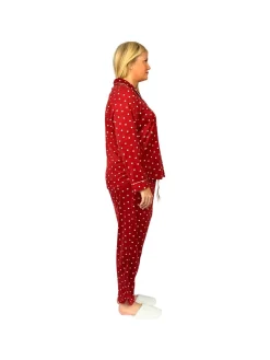 La Cera™ Conjunto De Pijama De Polar Minky Transparente De Talla Grande La Cera