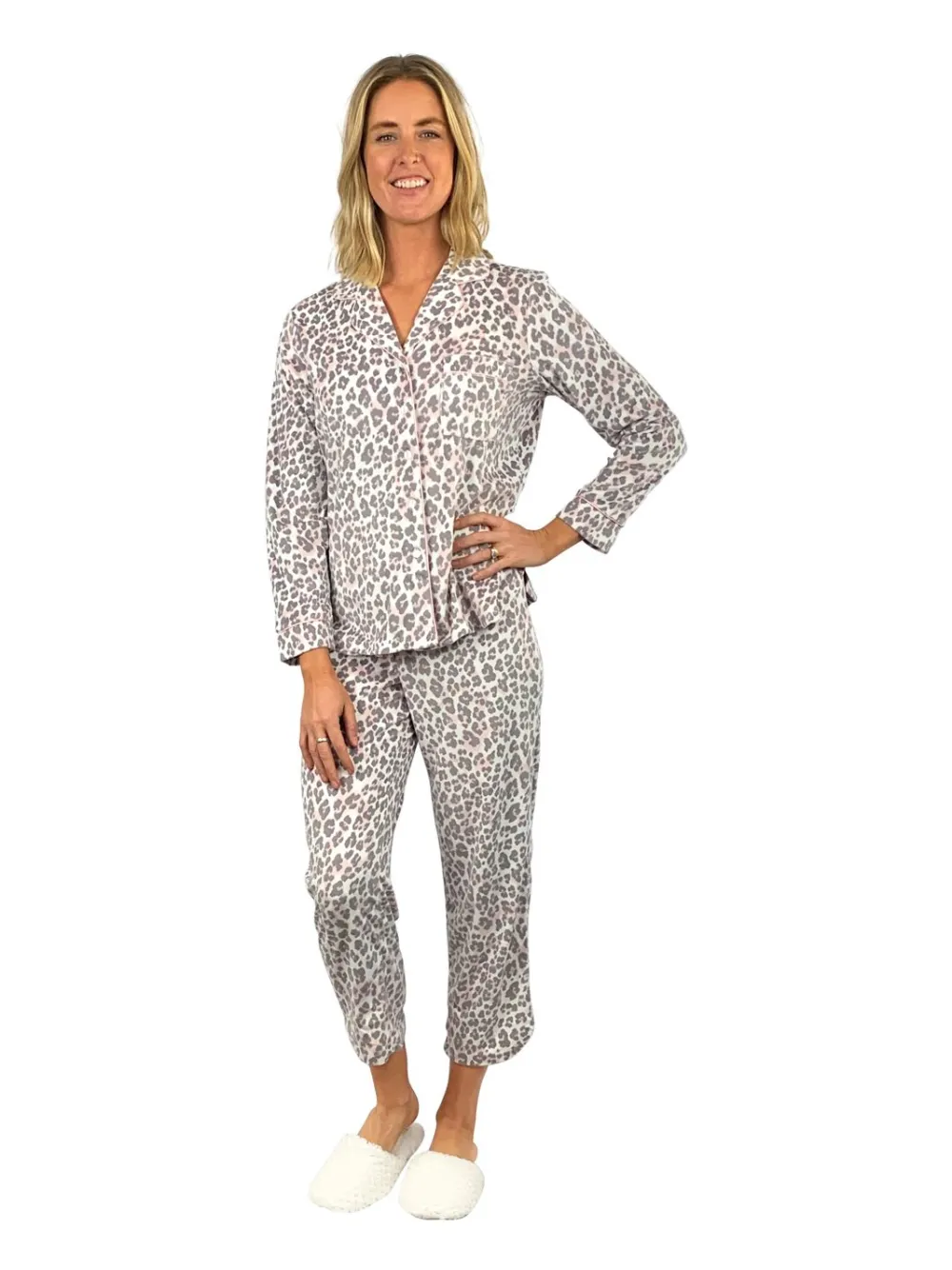 La Cera™ Conjunto De Pijama De Polar Minky Transparente De La Cera