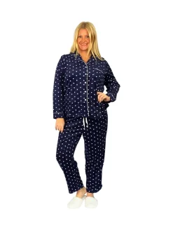 La Cera™ Conjunto De Pijama De Polar Minky Transparente De Talla Grande La Cera