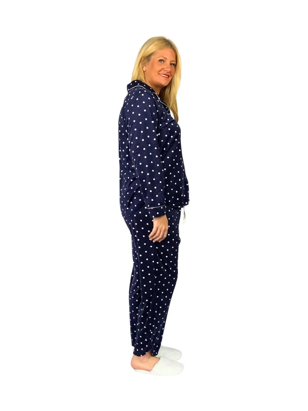 La Cera™ Conjunto De Pijama De Polar Minky Transparente De Talla Grande La Cera
