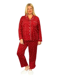 La Cera™ Conjunto De Pijama De Polar Minky Transparente De Talla Grande La Cera
