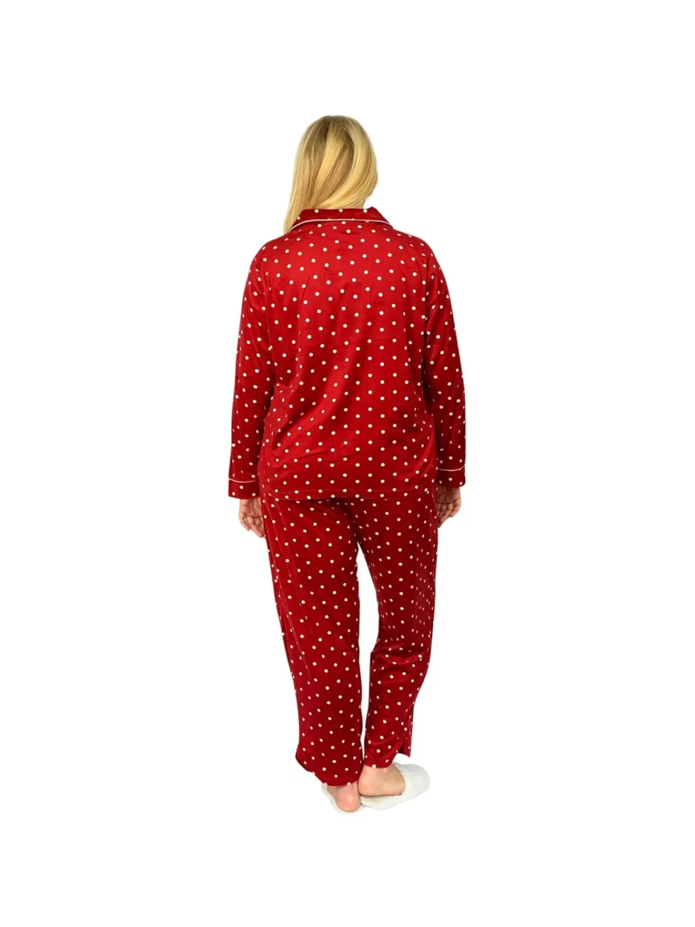 La Cera™ Conjunto De Pijama De Polar Minky Transparente De Talla Grande La Cera