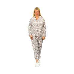La Cera™ Conjunto De Pijama De Polar Minky Transparente De Talla Grande La Cera