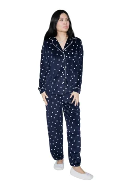 La Cera™ Conjunto De Pijama De Polar Minky Transparente De La Cera