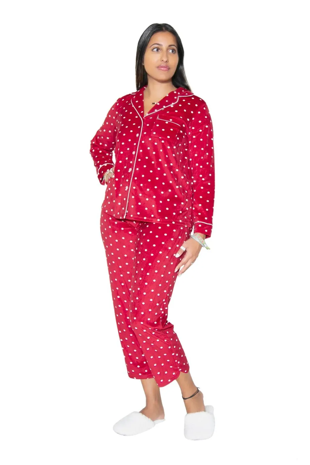 La Cera™ Conjunto De Pijama De Polar Minky Transparente De La Cera