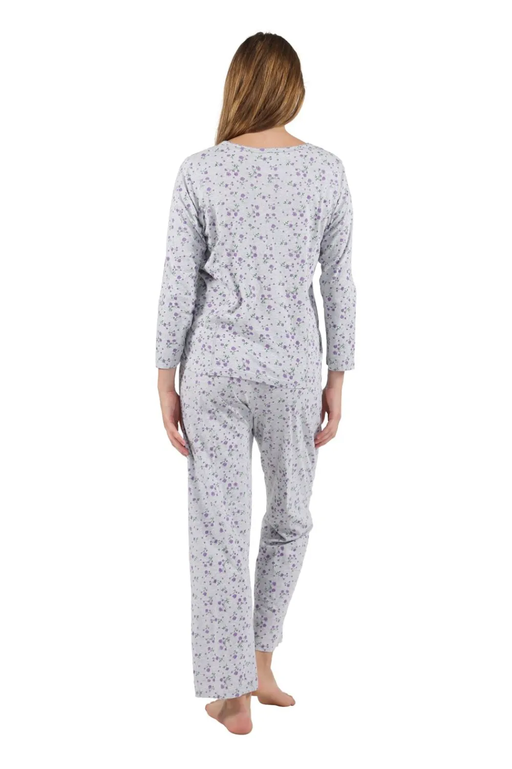 La Cera™ Conjunto De Pijama De Punto Floral La Cera