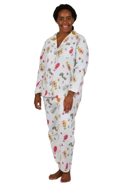 La Cera™ Conjunto De Pijama De Talla Grande Con Estampado De Gato De Franela