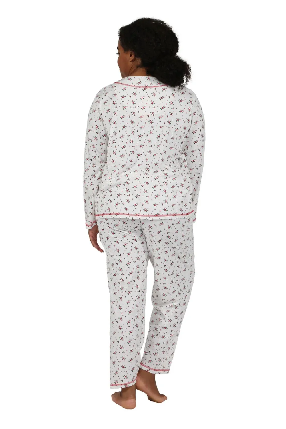 La Cera™ Conjunto De Pijama De Talla Grande Con Muerdago De Manga Larga