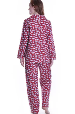 La Cera™ Conjunto De Pijama De Talla Grande Con Estampado De Ovejas De Franela