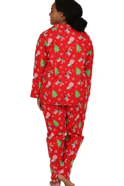La Cera™ Conjunto De Pijama De Talla Grande Con Estampado De Reno De Frane