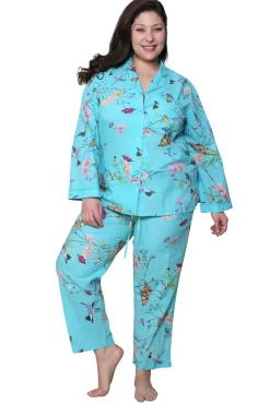 La Cera™ Conjunto De Pijama Floral De Manga Larga De Talla Grande La Cera
