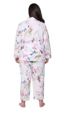 La Cera™ Conjunto De Pijama Floral De Manga Larga De Talla Grande La Cera