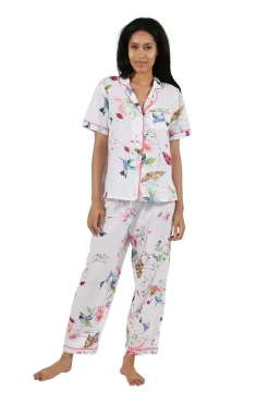 La Cera™ Conjunto De Pijama Floral De Manga Corta La Cera