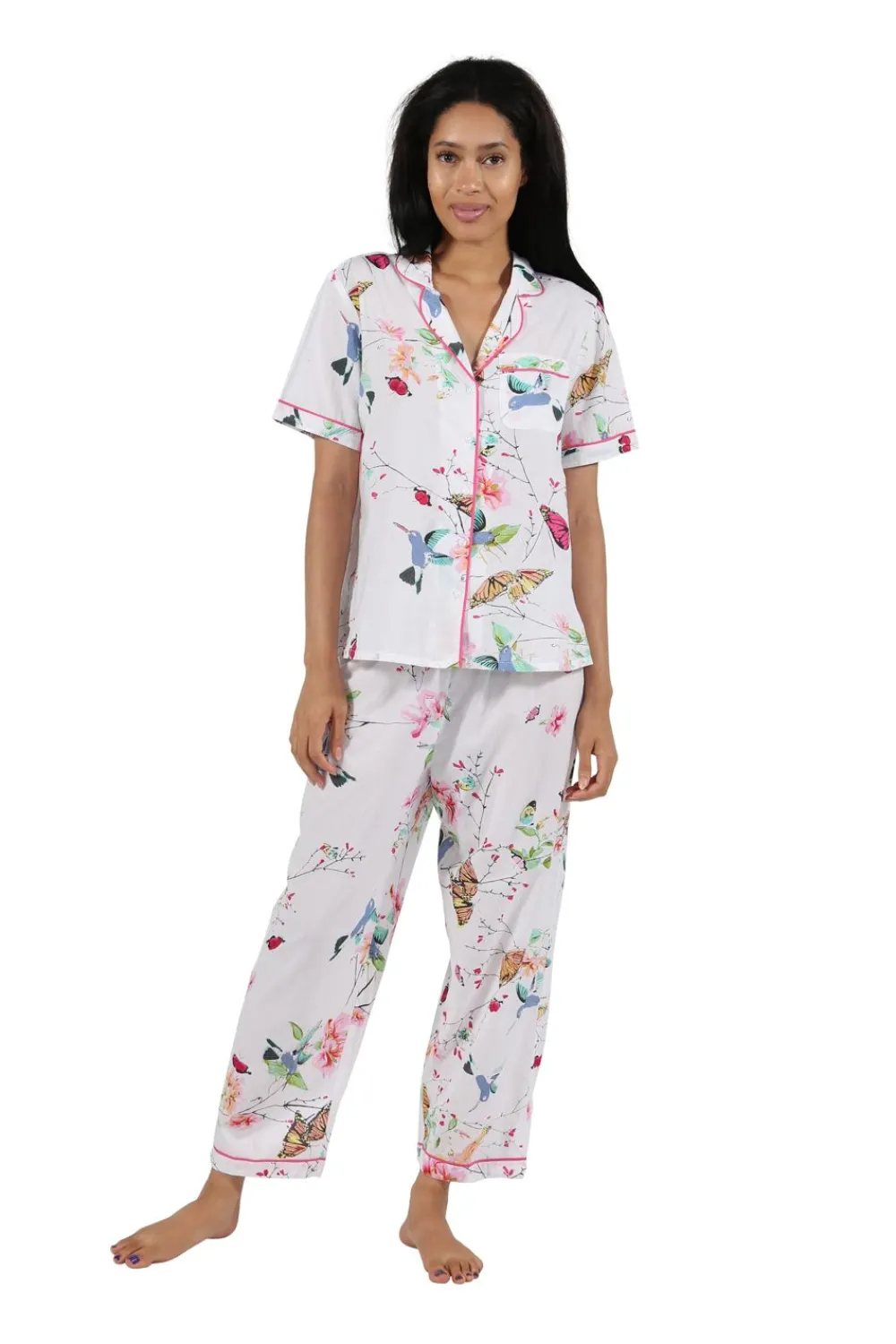 La Cera™ Conjunto De Pijama Floral De Manga Corta La Cera