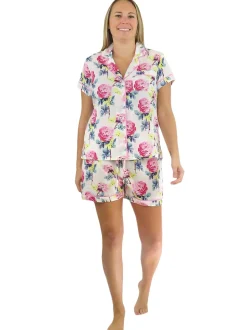 La Cera™ Conjunto De Pijama Tipo Boxer Con Estampado Floral De La Cera