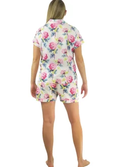 La Cera™ Conjunto De Pijama Tipo Boxer Con Estampado Floral De La Cera