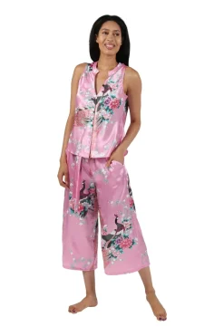La Cera™ Conjunto De Salon Floral De Saten