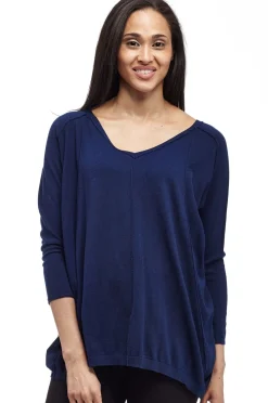 La Cera™ Jersey La Cera Con Escote En V Y Manga Dolman - Tallas Grandes