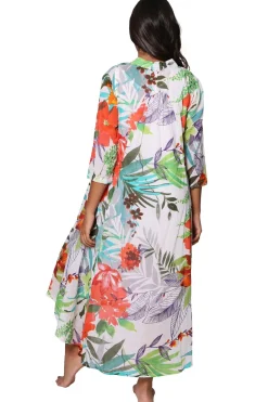 La Cera™ La Cera Caftan Estampado Alto Y Bajo Para Mujer