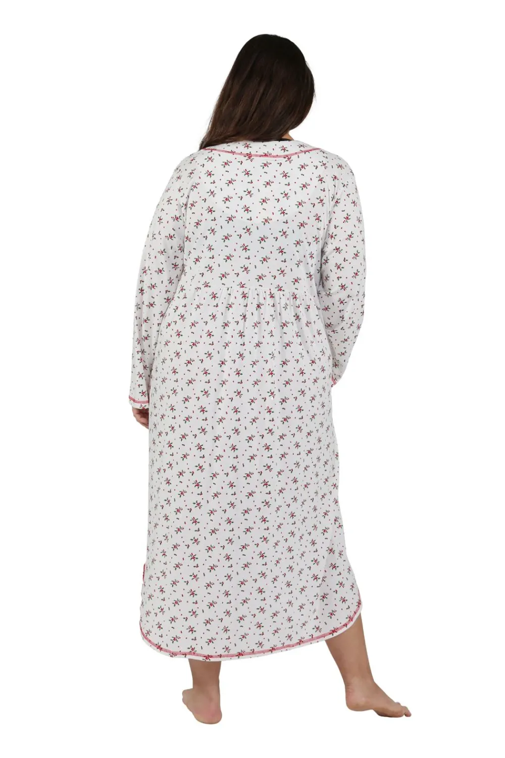 La Cera™ La Cera Camison Con Estampado De Muerdago De Punto 100% Algodon Talla