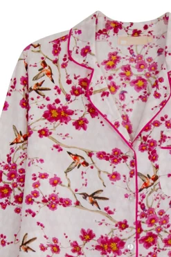 La Cera™ La Cera Conjunto De Pijama De Algodon Con Manga 3/4 Cherry Blossom