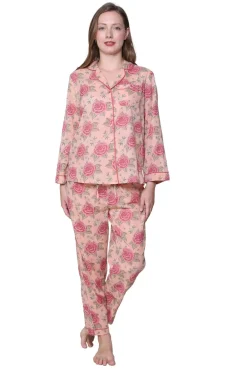 La Cera™ La Cera Pijama De Algodon Manga 3/4 Melocoton