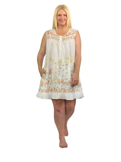 La Cera™ La Cera Plus Sunflower Garden Cotton Chemise