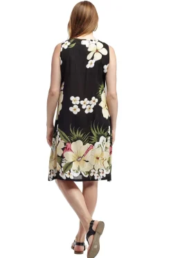 La Cera™ La Cera Vestido Corto Floral Sin Mangas Con Cuello En V