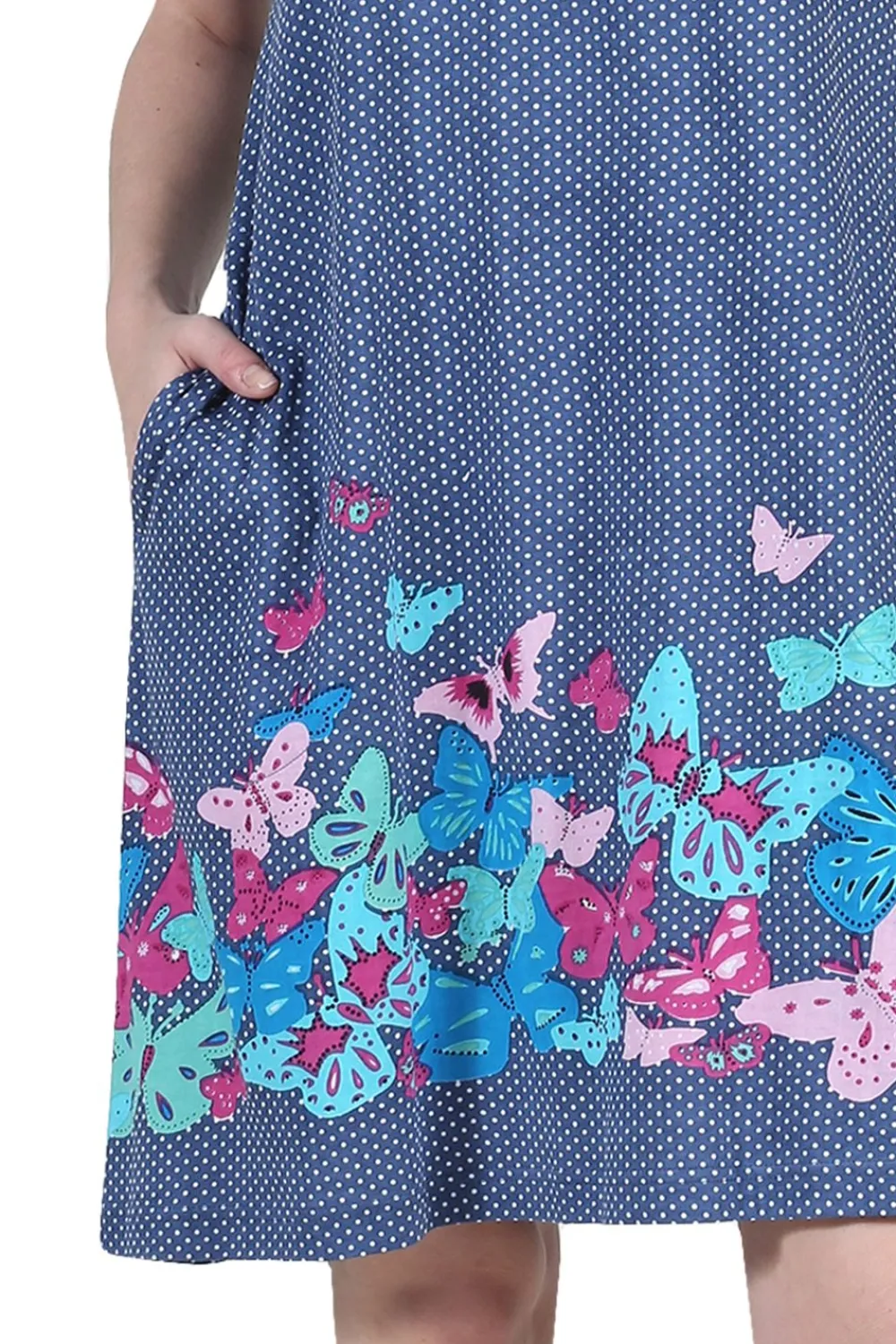 La Cera™ La Cera Vestido De Manga Corta Con Estampado Floral Y Mariposas