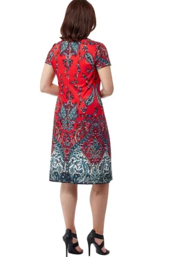 La Cera™ La Cera Vestido De Manga Corta Con Estampado Paisley
