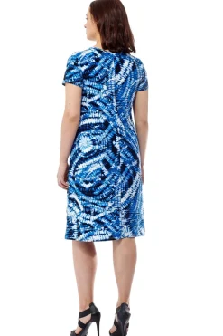 La Cera™ La Cera Vestido De Manga Corta Con Estampado Paisley Tie Dye
