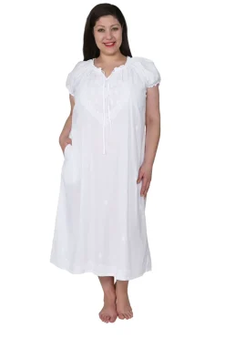 La Cera™ La Cera Vestido De Talla Grande Con Escote Campesino Y Mangas Abullona