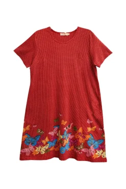 La Cera™ La Cera Vestido De Talla Grande De Manga Corta Con Estampado Floral De