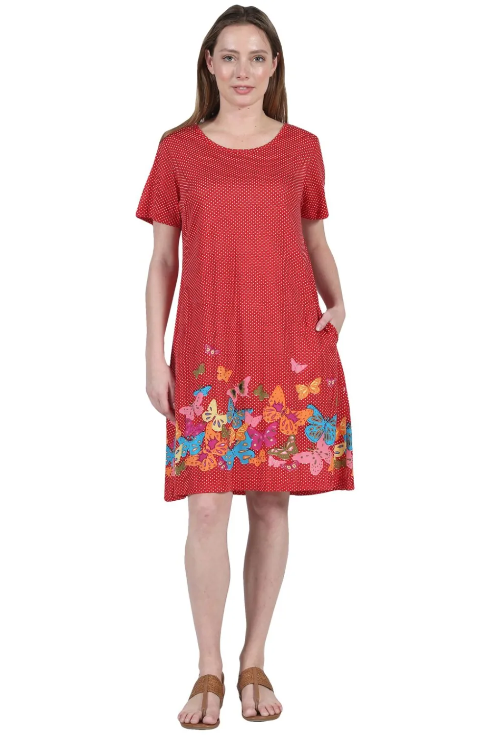 La Cera™ La Cera Vestido De Talla Grande De Manga Corta Con Estampado Floral De