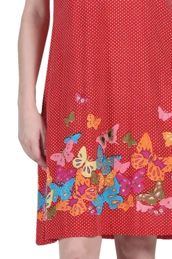 La Cera™ La Cera Vestido De Talla Grande De Manga Corta Con Estampado Floral De
