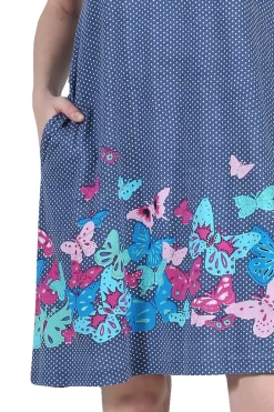 La Cera™ La Cera Vestido De Talla Grande De Manga Corta Con Estampado Floral De
