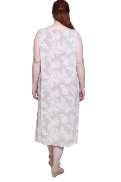 La Cera™ La Cera Vestido Evase Con Estampado Floral Tonal Sin Mangas - Tallas G