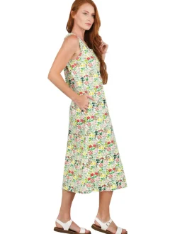 La Cera™ La Cera Vestido Evase De Punto De Algodon Estampado Sin Mangas