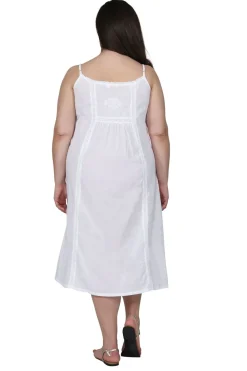 La Cera™ La Cera Vestido Sin Mangas Con Canesu Y Pechera Bordado De Talla Grand
