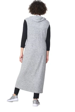 La Cera™ La Sudadera Con Capucha Y Cremallera Larga Sin Mangas