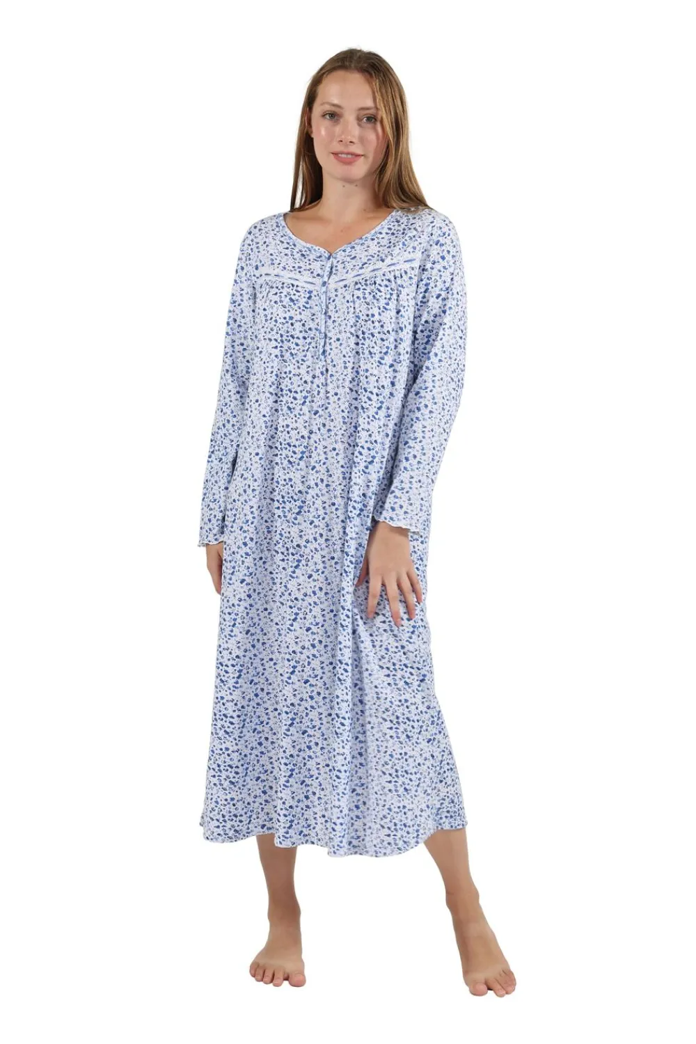 La Cera™ Minivestido De Punto De Algodon Floral 100% Algodon