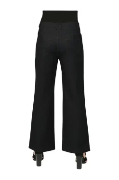 La Cera™ Pantalon Ancho De Punto Elastico La Cera