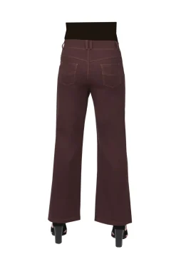 La Cera™ Pantalon Ancho De Punto Elastico La Cera