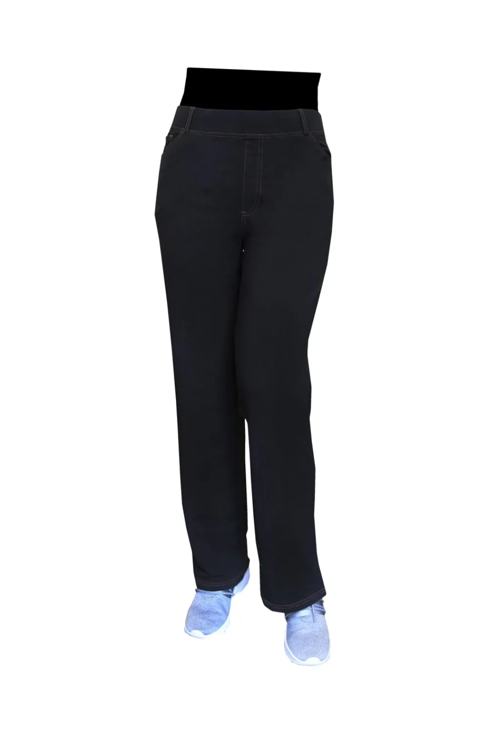 La Cera™ Pantalon Con Corte De Bota De Punto Elastico De Talla Grande La Cera