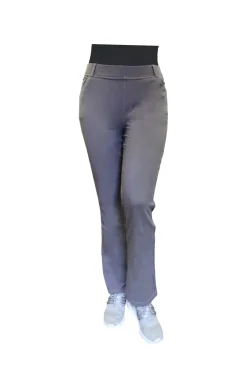 La Cera™ Pantalon Con Corte De Bota De Punto Elastico De Talla Grande La Cera