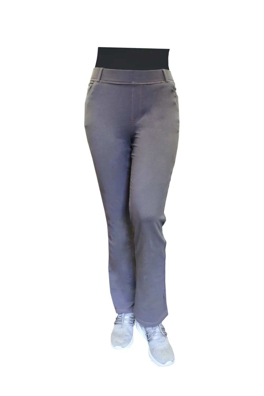 La Cera™ Pantalon Con Corte De Bota De Punto Elastico De Talla Grande La Cera