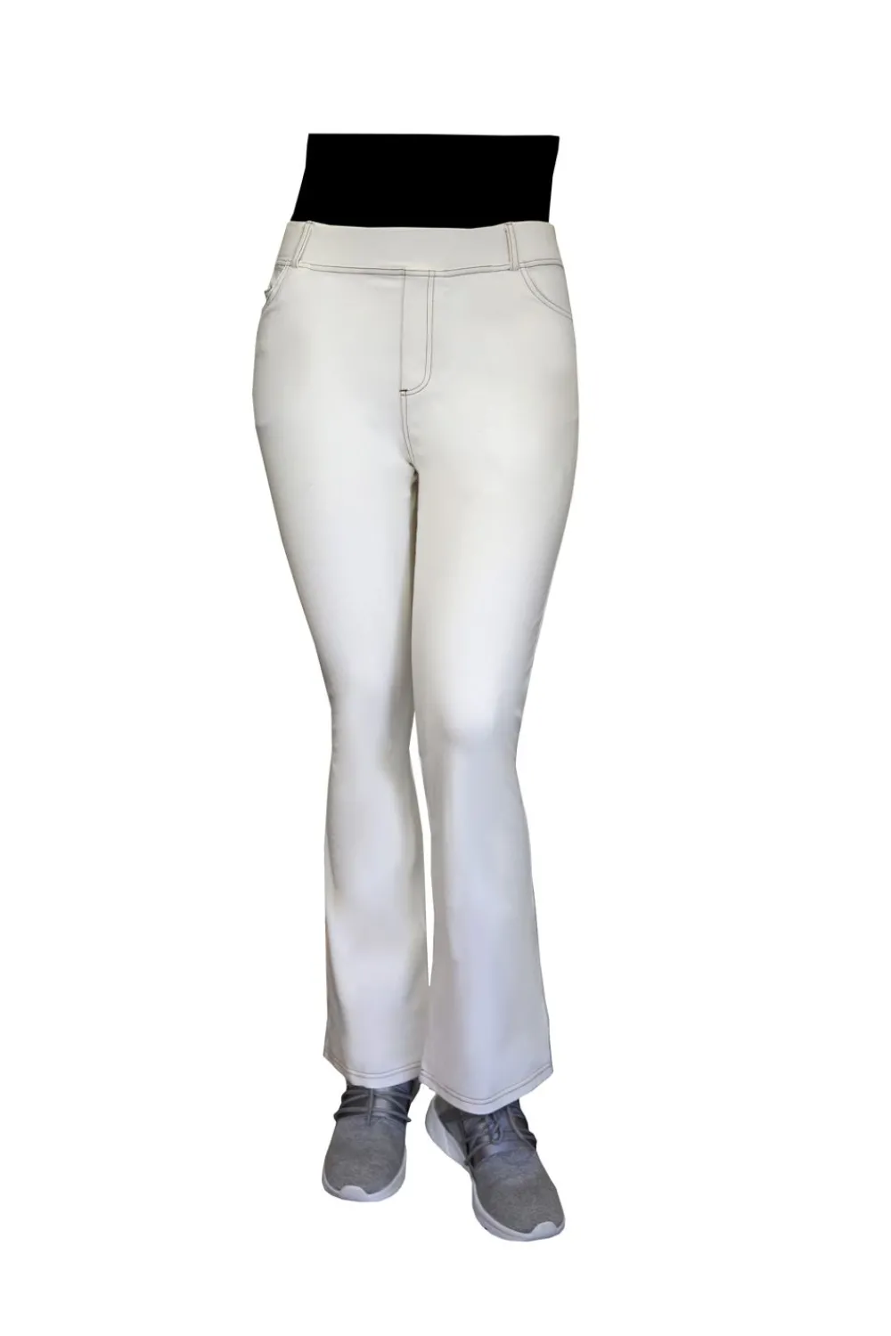 La Cera™ Pantalon Con Corte De Bota De Punto Elastico De Talla Grande La Cera